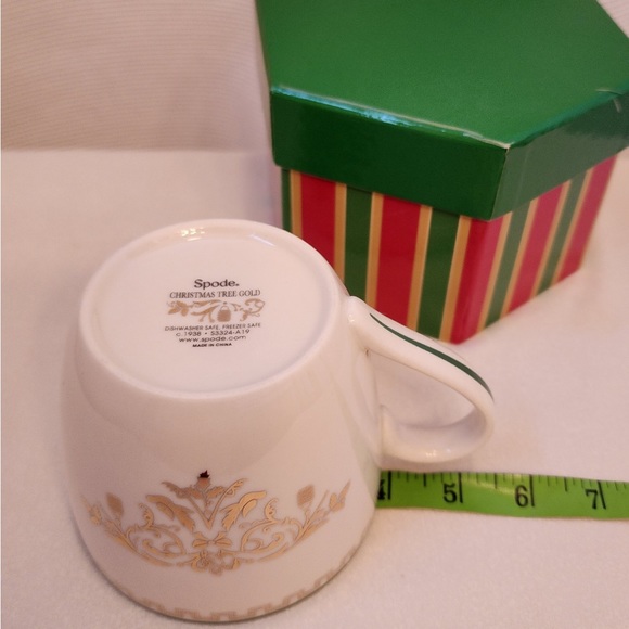 RARE Vintage Spode Mug Cup Christmas Tree Gold Collection Large 16 oz Mint cond - Picture 6 of 10